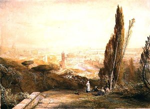 Rom, von den westlichen Hügeln, um 1840