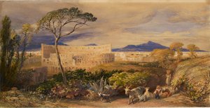 Das Kolosseum und der Albaner Berg, ca. 1843 von Samuel Palmer