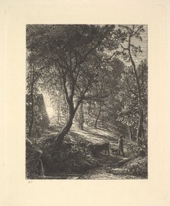 Die Hütte des Hirten oder Sonnenuntergang, 1880 von Samuel Palmer