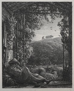 Der schlafende Hirte, 1857 von Samuel Palmer