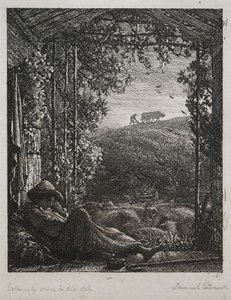 Der schlafende Hirte, 1857 von Samuel Palmer