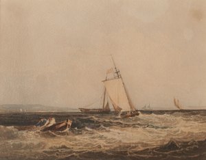 Fischerboote, ca. 1820 (Aquarell auf Papier) von Samuel Prout