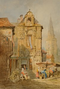 Marktplatz in Brügge, frühes 19. Jahrhundert von Samuel Prout