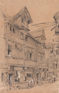 Alte Straße in Lisieux, ca. 1820 von Samuel Prout