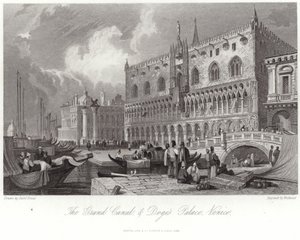 Der Große Kanal und der Dogenpalast von Samuel Prout