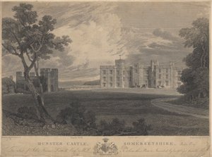 Südwestansicht von Dunster Castle, Somersetshire