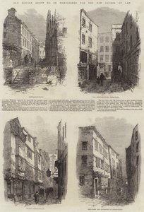 Alte Häuser, die für die neuen Gerichte abgerissen werden sollen von Samuel Read