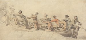 Ein Schiffboot von Samuel Scott