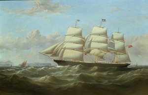 Der britische Frachter Clifford auf der Rückkehr von ihrer Jungfernfahrt nach Indien