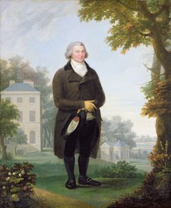 Gentleman im Garten seines Hauses, ca. 1800-10 von Samuel de Wilde