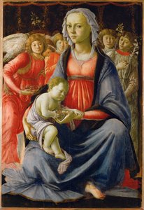 Madonna mit Kind und fünf Engeln
