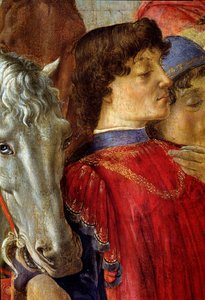 Die Anbetung der Könige, Detail von Lorenzo de