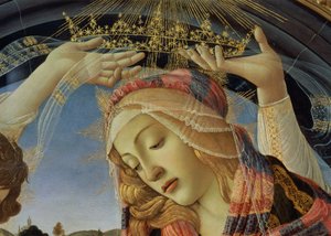 Die Madonna des Magnificat (Detail) von Sandro Botticelli