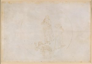 La Divina Commedia, Paradiso XVIII. Fünfte Planetensphäre (Himmel des Mars): Cacciaguida benennt die seligen Mitstreiter für den Glauben - Übergang in die Sphäre des Jupiter von Sandro Botticelli