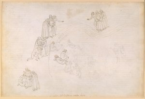 La Divina Commedia, Purgatorio VII. Vorpurgatorium, Mittelzone: Tal der säumigen Fürsten von Sandro Botticelli