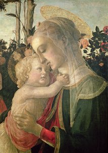 Madonna mit Kind und Johannes dem Täufer (Detail) von Sandro Botticelli