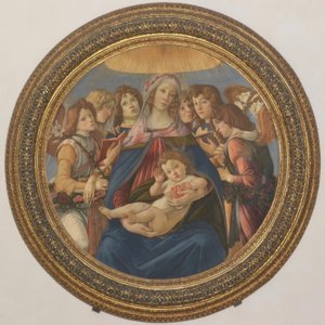 Maria mit dem Kinde und sechs Engeln