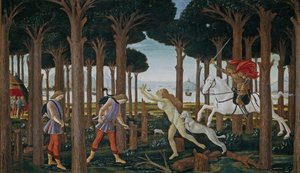 Die Geschichte von Nastagio degli Onesti, erste Episode, ca. 1483