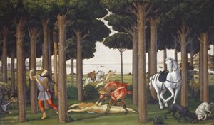 Die Geschichte von Nastagio degli Honesti, Tafel II von Sandro Botticelli