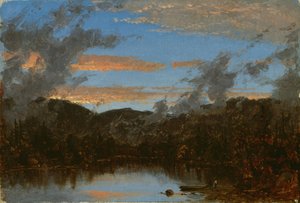 Nebel steigt bei Sonnenuntergang in den Catskills auf, ca. 1861 von Sanford Robinson Gifford