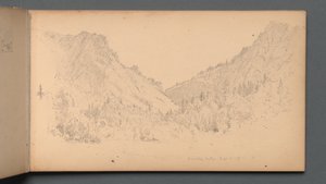 Skizzenbuch, Seite 18: Dixville Notch, 4. Sept., 1859 von Sanford Robinson Gifford