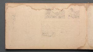 Skizzenbuch, Seite 39: Maine Landschaft Vignetten, 1859
