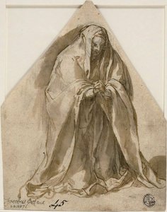 Kniende Frau (recto und verso)