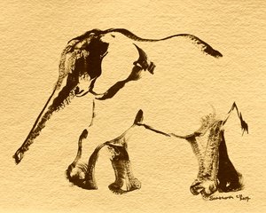 Abstrakte Elefant Skizze