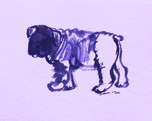 Abstrakte Lila Bulldogge