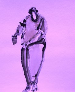 Abstrakte Lila Figur