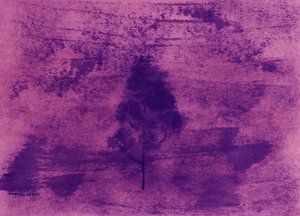 Träumerische violette Landschaft