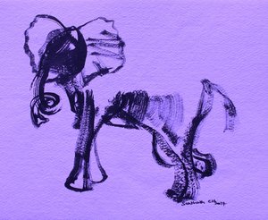 Dynamischer Lila Elefant