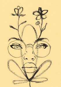 Blumen-Gesichtszeichnung
