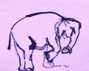 Sanfter Elefant Tinte
