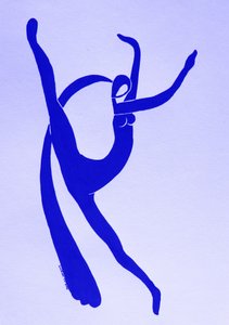 Anmutige blaue Tänzerin