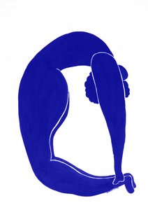 Anmutige blaue Form