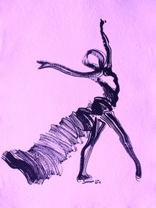 Anmutige violette Tänzerin