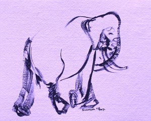 Anmutiger Lila Elefant