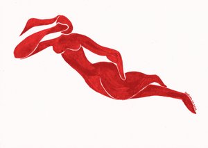 Anmutige rote Figur