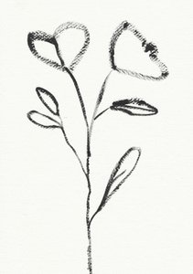 Minimalistische Blumenskizze von Santhosh ch