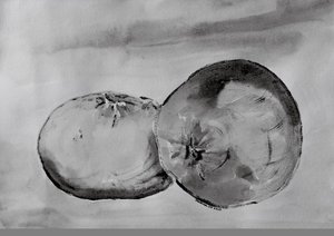 Monochrome Zitrushälften