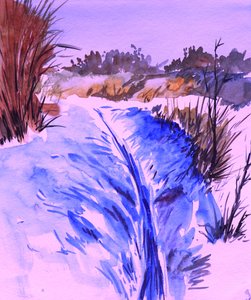 Verschneiter Winterbach