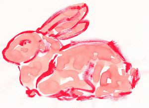 Lebendiger Roter Hase