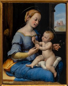 Madonna der Nelken von Sanzio of Urbino (workshop) Raphael