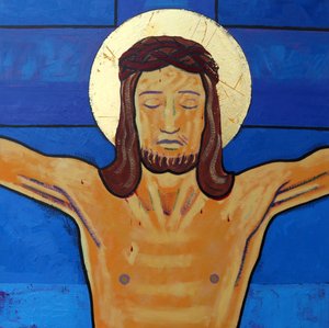Jesus stirbt am Kreuz von Sara Hayward