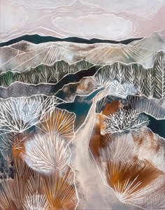 Erdiges abstraktes Landschaftsbild