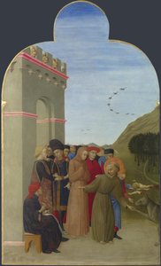 Der Wolf von Gubbio aus dem Altarbild von Borgo del Santo Sepolcro, 1437-1444