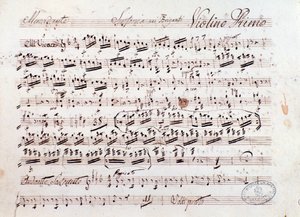 Musikalische Partitur der Oper I briganti von Mercadante (1836)