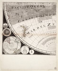 Eine neue und korrekte Weltkarte (Ausschnitt), ca. 1774 von Sayer & Bennett