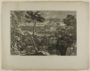 Landschaft mit drei Räubern und ihrem Opfer